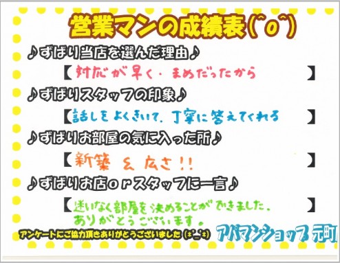 良い部屋見つかりました。　親切、丁寧でした。